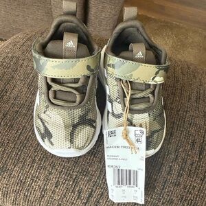 Adidas Kids Green Camo Sneakers